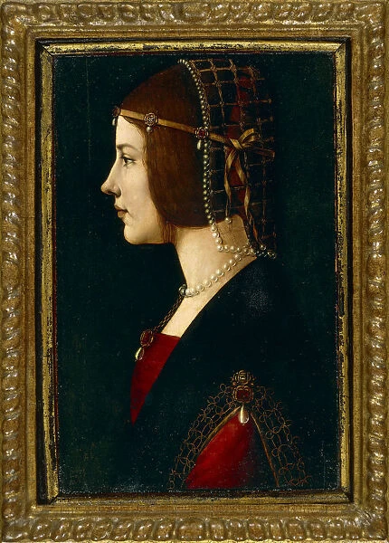 Portrait of a woman (Beatrice d Este?). Artist: De Predis, Giovanni Ambrogio (1455-1509)
