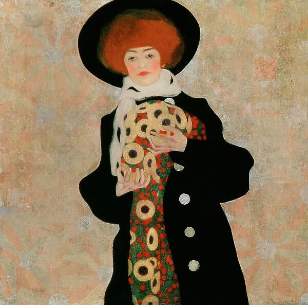 Portrait of a Woman with Black Hat (Gertrude Schiele), 1909. Creator: Schiele, Egon (1890-1918)