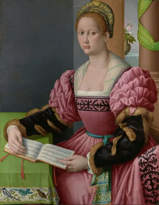 Framed Print : Portrait of a Woman with a Book of Music, about 1540-1545. Creator: Bacchiacca Framed Print : Portrait of a Woman with a Book of Music, about 1540-1545. Creator: Bacchiacca
