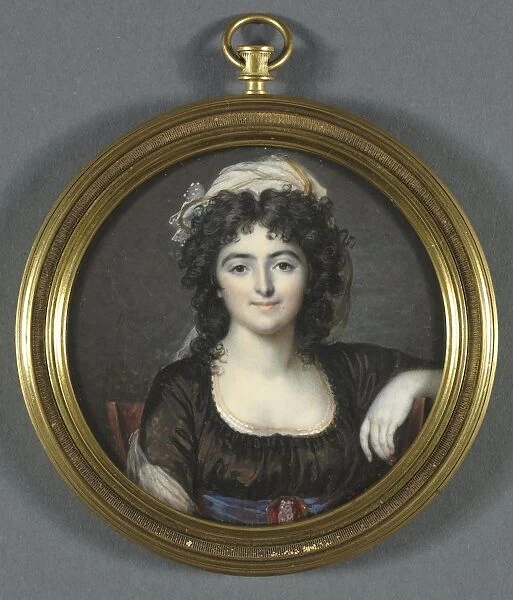 Portrait of a Woman in a Brown Dress, 1795. Creator: Francois Dumont (French, 1751-1831)