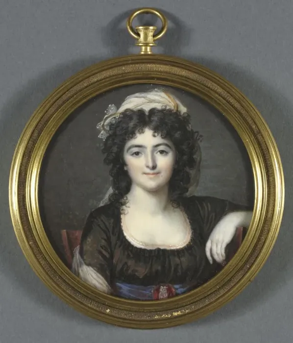 Framed Print : Portrait of a Woman in a Brown Dress, 1795. Creator: Francois Dumont (French, 1751-1831) Framed Print : Portrait of a Woman in a Brown Dress, 1795. Creator: Francois Dumont (French, 1751-1831)