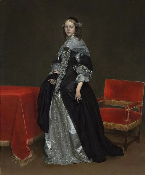 Portrait of a Woman, c. 1665. Creator: Gerard ter Borch (Dutch, 1617-1681)