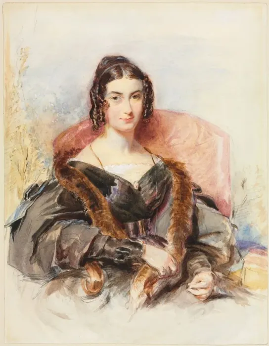 Framed Print : Portrait of a Woman, c. 1830-1835. Creator: George Richmond (British, 1809-1896) Framed Print : Portrait of a Woman, c. 1830-1835. Creator: George Richmond (British, 1809-1896)