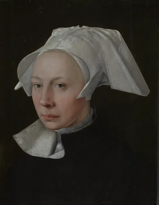 Framed Print : Portrait of a Woman, c1520-1560. Creator: Jan van Scorel Framed Print : Portrait of a Woman, c1520-1560. Creator: Jan van Scorel