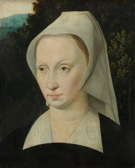 Framed Print : Portrait of a woman, c.1540-c.1550. Creator: Anon Framed Print : Portrait of a woman, c.1540-c.1550. Creator: Anon