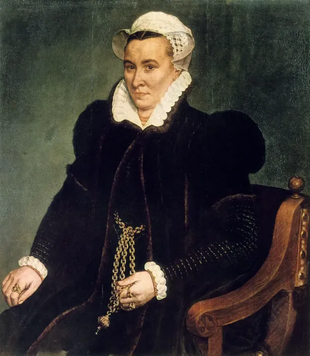 Framed Print : Portrait of a woman, c1565-1581. Artist: Frans Pourbus the elder Framed Print : Portrait of a woman, c1565-1581. Artist: Frans Pourbus the elder