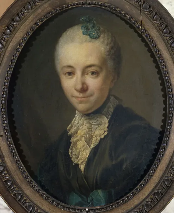 Framed Print : Portrait of a woman, c1760. Creator: Joseph Siffred Duplessis Framed Print : Portrait of a woman, c1760. Creator: Joseph Siffred Duplessis