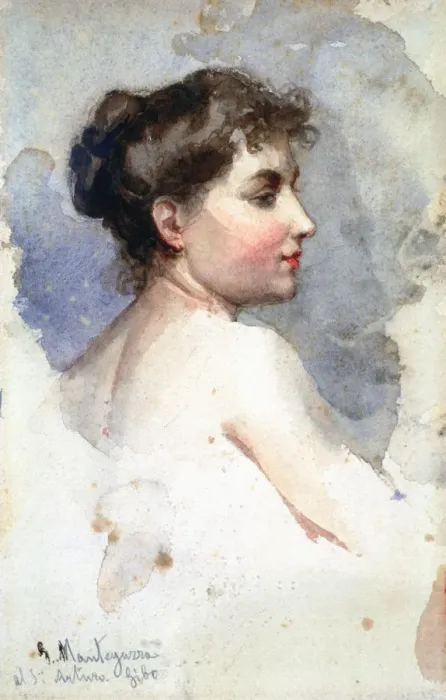 Framed Print : Portrait of a Woman, c1873-1920. Artist: Giacomo Mantegazza Framed Print : Portrait of a Woman, c1873-1920. Artist: Giacomo Mantegazza