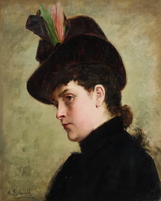 Framed Print : Portrait of a Woman, c.1880. Creator: Amanda Carolina Vilhelmina Sidwall Framed Print : Portrait of a Woman, c.1880. Creator: Amanda Carolina Vilhelmina Sidwall