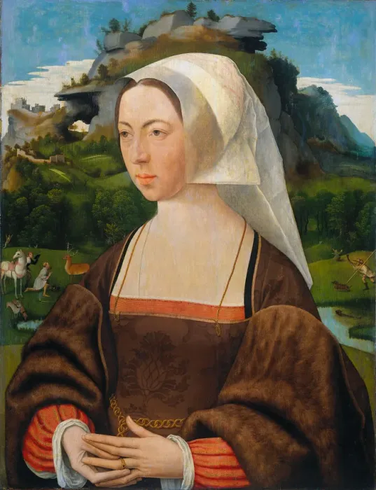 Framed Print : Portrait of a Woman, ca 1530. Artist: Mostaert, Jan (1472 / 73-1555 / 56) Framed Print : Portrait of a Woman, ca 1530. Artist: Mostaert, Jan (1472 / 73-1555 / 56)