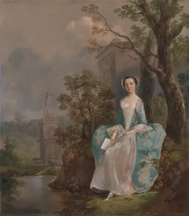 Framed Print : Portrait of a Woman, ca. 1750. Creator: Thomas Gainsborough Framed Print : Portrait of a Woman, ca. 1750. Creator: Thomas Gainsborough