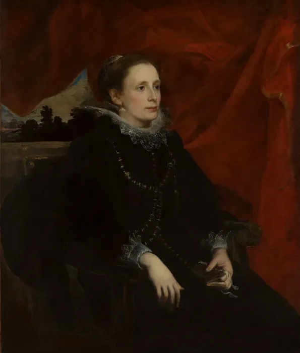 Framed Print : Portrait of a Woman, Called the Marchesa Durazzo, probably ca. 1622-25. Creator: Anthony van Dyck Framed Print : Portrait of a Woman, Called the Marchesa Durazzo, probably ca. 1622-25. Creator: Anthony van Dyck