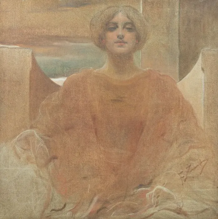 Framed Print : Portrait of a woman. Creator: Zmurko, Franciszek (1859-1910) Framed Print : Portrait of a woman. Creator: Zmurko, Franciszek (1859-1910)