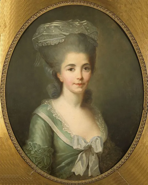Framed Print : Portrait of a woman. Creators: Antoine Vestier, Ecole Francaise, Alexander Roslin Framed Print : Portrait of a woman. Creators: Antoine Vestier, Ecole Francaise, Alexander Roslin