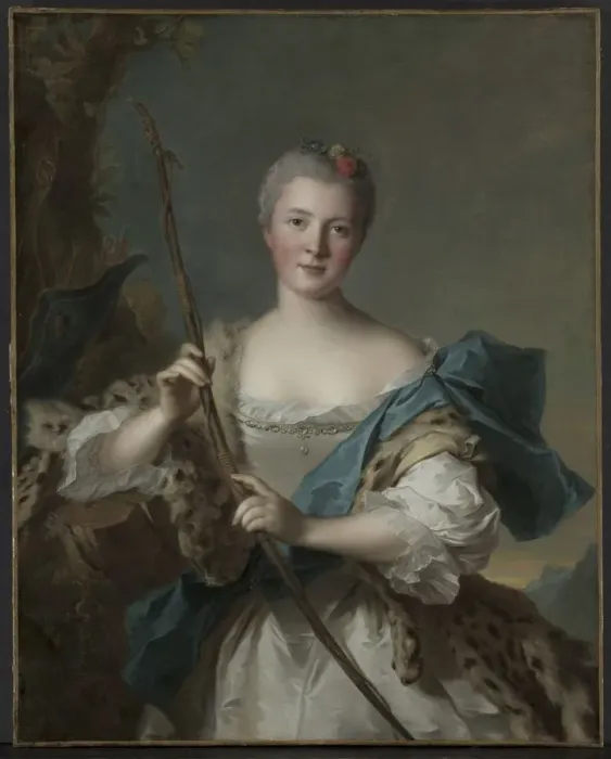 Framed Print : Portrait of a Woman as Diana, 1752. Creator: Jean-Marc Nattier (French, 1685-1766) Framed Print : Portrait of a Woman as Diana, 1752. Creator: Jean-Marc Nattier (French, 1685-1766)