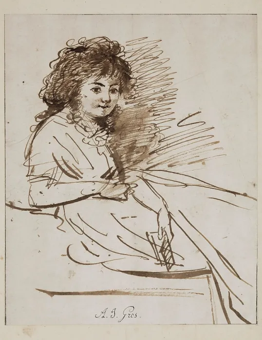Framed Print : Portrait of a Woman, early 19th century. Creator: Antoine-Jean Gros Framed Print : Portrait of a Woman, early 19th century. Creator: Antoine-Jean Gros