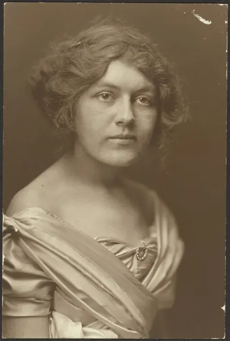 Framed Print : Portrait of a Woman in Formal Dress, 1907-1943. Creator: Louis Fleckenstein Framed Print : Portrait of a Woman in Formal Dress, 1907-1943. Creator: Louis Fleckenstein
