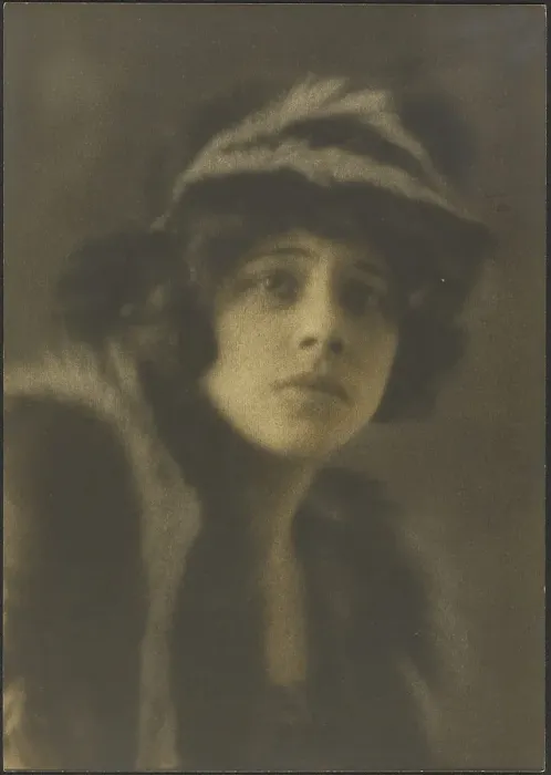 Framed Print : Portrait of a Woman in Fur Hat, 1907-1943. Creator: Louis Fleckenstein Framed Print : Portrait of a Woman in Fur Hat, 1907-1943. Creator: Louis Fleckenstein