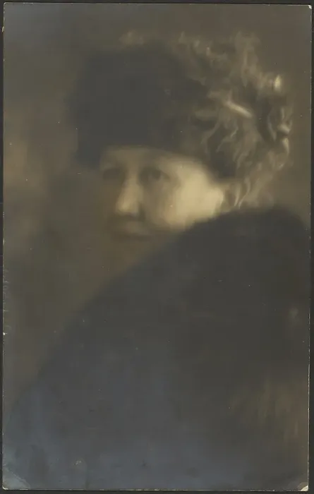 Framed Print : Portrait of a Woman with Fur Stole, 1907-1943. Creator: Louis Fleckenstein Framed Print : Portrait of a Woman with Fur Stole, 1907-1943. Creator: Louis Fleckenstein