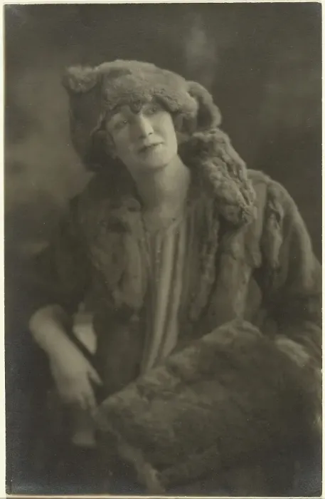 Framed Print : Portrait of a Woman in Furs, 1907-1943. Creator: Louis Fleckenstein Framed Print : Portrait of a Woman in Furs, 1907-1943. Creator: Louis Fleckenstein