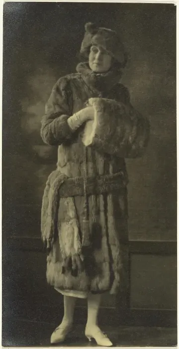 Framed Print : Portrait of a Woman in Furs, 1907-1943. Creator: Louis Fleckenstein Framed Print : Portrait of a Woman in Furs, 1907-1943. Creator: Louis Fleckenstein