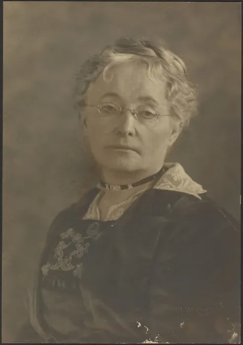 Framed Print : Portrait of a Woman with Glasses, 1907-1924. Creator: Louis Fleckenstein Framed Print : Portrait of a Woman with Glasses, 1907-1924. Creator: Louis Fleckenstein