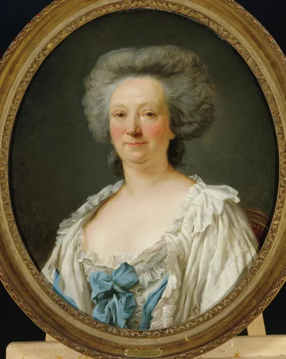 Framed Print : Portrait of a woman formerly identified as Ms. Geoffrin, 1787. Creator: Jean-Francois Colson Framed Print : Portrait of a woman formerly identified as Ms. Geoffrin, 1787. Creator: Jean-Francois Colson