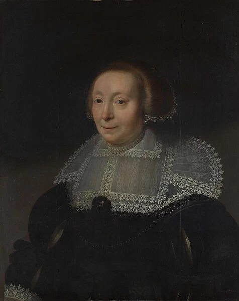 Portrait of a Woman with a Lace Collar, ca. 1632-35. Creator: Michiel van Mierevelt