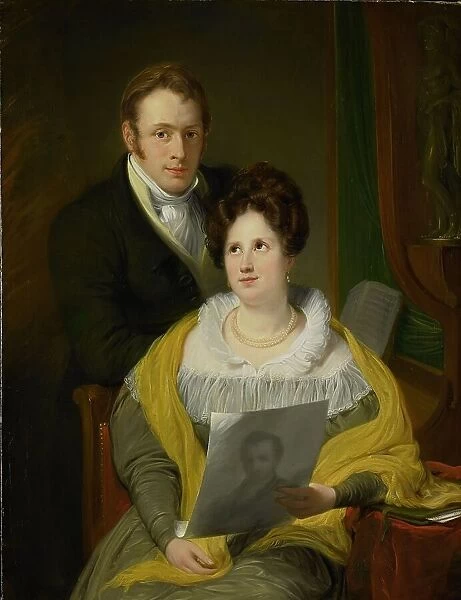 Portrait of a Woman and a Man, 1829. Creator: Nicolaas Pieneman