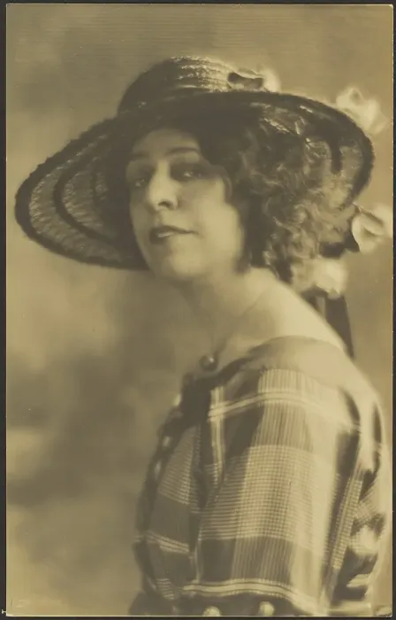 Framed Print : Portrait of a Woman in Plaid Dress, 1907-1943. Creator: Louis Fleckenstein Framed Print : Portrait of a Woman in Plaid Dress, 1907-1943. Creator: Louis Fleckenstein