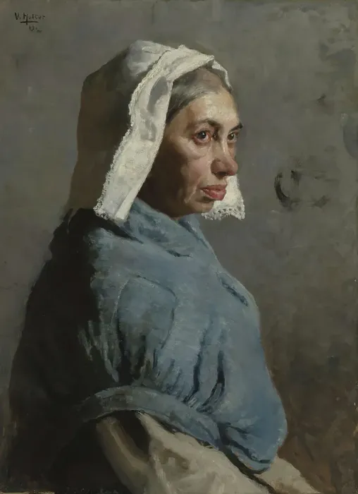 Framed Print : Portrait of a Woman; Portrait Study of an old Woman, 1883. Creator: Wilhelm Holter Framed Print : Portrait of a Woman; Portrait Study of an old Woman, 1883. Creator: Wilhelm Holter