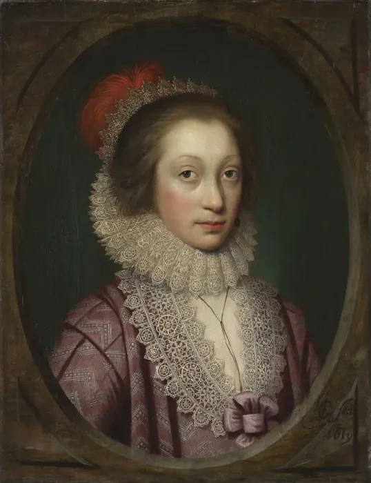 Framed Print : Portrait of a Woman, possibly Elizabeth Boothby, 1619 Framed Print : Portrait of a Woman, possibly Elizabeth Boothby, 1619