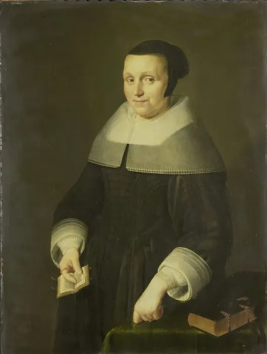 Framed Print : Portrait of a Woman, possibly Elsje van Houweningen, Wife of Willem van Velden, 1656. Creator: Unknown Framed Print : Portrait of a Woman, possibly Elsje van Houweningen, Wife of Willem van Velden, 1656. Creator: Unknown