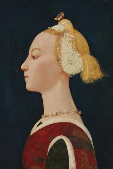 Framed Print : Portrait of a Woman, probably 1450s. Creator: Master of the Castello Nativity Framed Print : Portrait of a Woman, probably 1450s. Creator: Master of the Castello Nativity