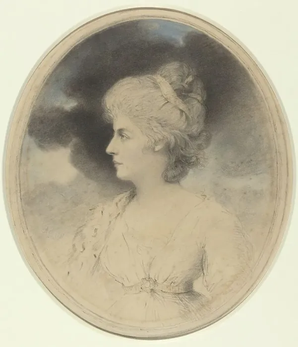 Framed Print : Portrait of a Woman in Profile, 1791. Creator: John Downman Framed Print : Portrait of a Woman in Profile, 1791. Creator: John Downman