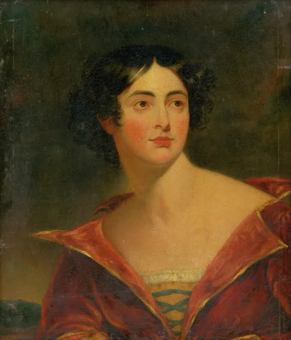 Framed Print : Portrait of a Woman in Red Dress, 1800-1830. Creator: Unknown Framed Print : Portrait of a Woman in Red Dress, 1800-1830. Creator: Unknown