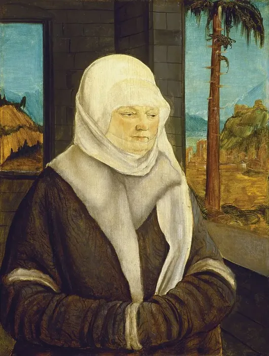 Framed Print : Portrait of a Woman of the Reuss Family, 1524. Creator: Wolf Huber Framed Print : Portrait of a Woman of the Reuss Family, 1524. Creator: Wolf Huber