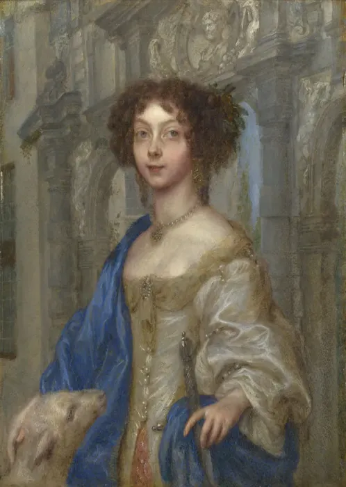 Framed Print : Portrait of a Woman as Saint Agnes, c. 1680. Creator: Coques, Gonzales (1614 / 18-1684) Framed Print : Portrait of a Woman as Saint Agnes, c. 1680. Creator: Coques, Gonzales (1614 / 18-1684)