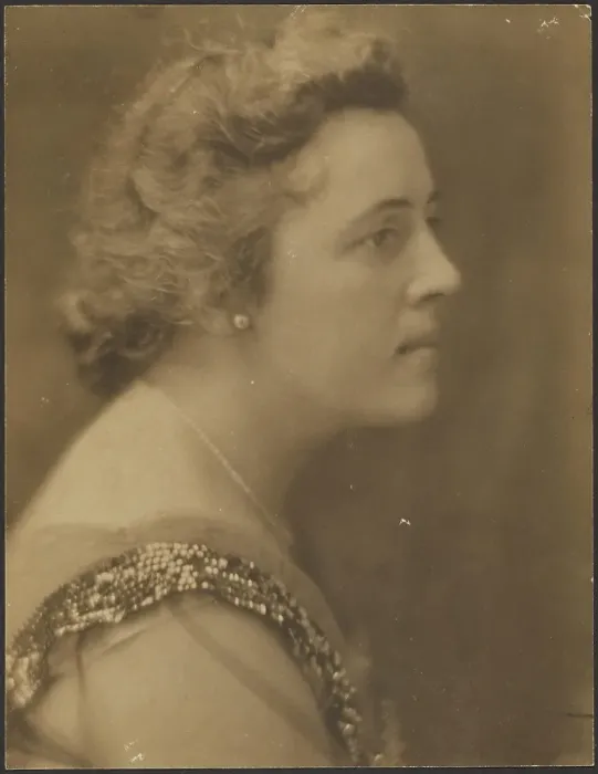 Framed Print : Portrait of a Woman with Sequin Collar, 1907-1943. Creator: Louis Fleckenstein Framed Print : Portrait of a Woman with Sequin Collar, 1907-1943. Creator: Louis Fleckenstein