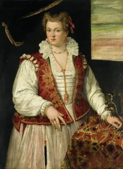Framed Print : Portrait of a Woman with a Squirrel, 1565-1575. Creator: Francesco Montemezzano Framed Print : Portrait of a Woman with a Squirrel, 1565-1575. Creator: Francesco Montemezzano