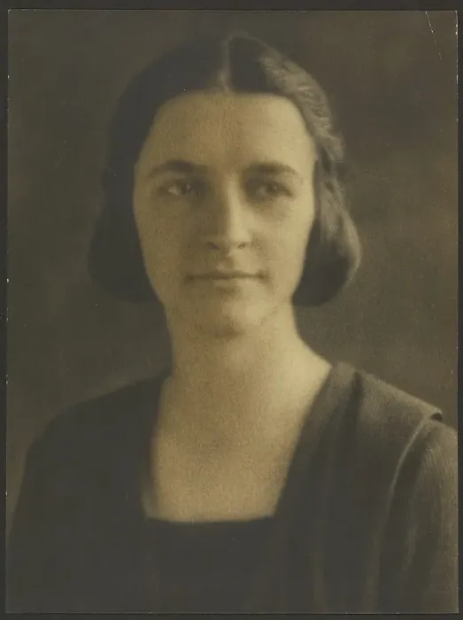 Framed Print : Portrait of a Woman with Striped Jacket, 1907-1943. Creator: Louis Fleckenstein Framed Print : Portrait of a Woman with Striped Jacket, 1907-1943. Creator: Louis Fleckenstein