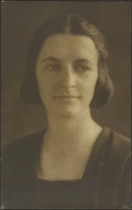 Framed Print : Portrait of a Woman with Striped Jacket, 1907-1943. Creator: Louis Fleckenstein Framed Print : Portrait of a Woman with Striped Jacket, 1907-1943. Creator: Louis Fleckenstein