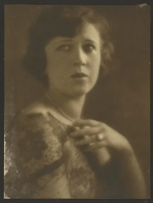 Framed Print : Portrait of a Woman Wearing Lace Top, 1907-1943. Creator: Louis Fleckenstein Framed Print : Portrait of a Woman Wearing Lace Top, 1907-1943. Creator: Louis Fleckenstein
