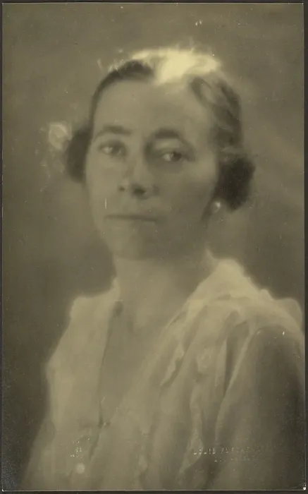 Framed Print : Portrait of a Woman in White Blouse, 1907-1924. Creator: Louis Fleckenstein Framed Print : Portrait of a Woman in White Blouse, 1907-1924. Creator: Louis Fleckenstein