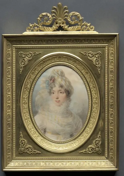 Framed Print : Portrait of a Woman in a White Dress, 1813. Creator: Jean-Baptiste Isabey (French, 1767-1855) Framed Print : Portrait of a Woman in a White Dress, 1813. Creator: Jean-Baptiste Isabey (French, 1767-1855)