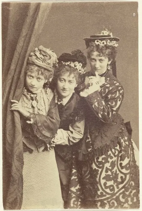 Framed Print : Portrait of Three Women, late 19th century. Creator: Unknown Framed Print : Portrait of Three Women, late 19th century. Creator: Unknown