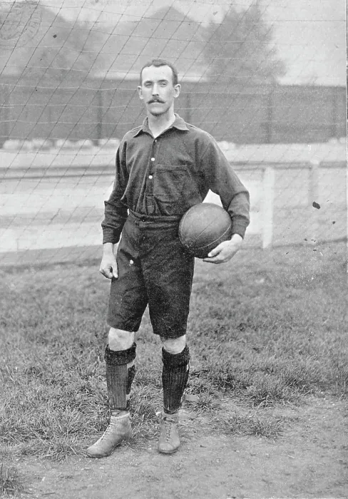 Framed Print : Portrait of the Woolwich Arsenal footballer R Buchanan, 1896. Creator: Symmons & Thiele Framed Print : Portrait of the Woolwich Arsenal footballer R Buchanan, 1896. Creator: Symmons & Thiele