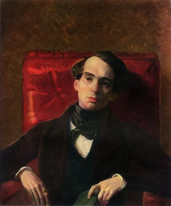 Framed Print : Portrait of the Writer Alexandr Nikolayevich Strugovshchikov, 1840, (1965). Creator Framed Print : Portrait of the Writer Alexandr Nikolayevich Strugovshchikov, 1840, (1965). Creator
