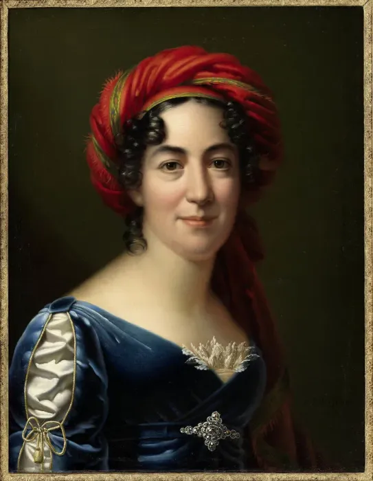Framed Print : Portrait of the writer Caroline Pichler (1769-1843), 1818. Creator: Sales, Carl von (c Framed Print : Portrait of the writer Caroline Pichler (1769-1843), 1818. Creator: Sales, Carl von (c