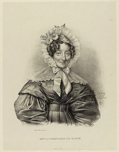Portrait of the writer and composer Alexandrine Sophie de Bawr (1773-1860). Creator: Boilly, Julien Léopold (Jules) (1796-1874)